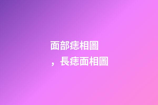 面部痣相圖，長痣面相圖